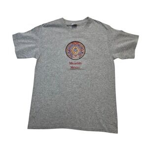 Mazatlan‎ Mexico Aztec Calendar YAZBEK Heavy Weight Gray T-Shirt Size M